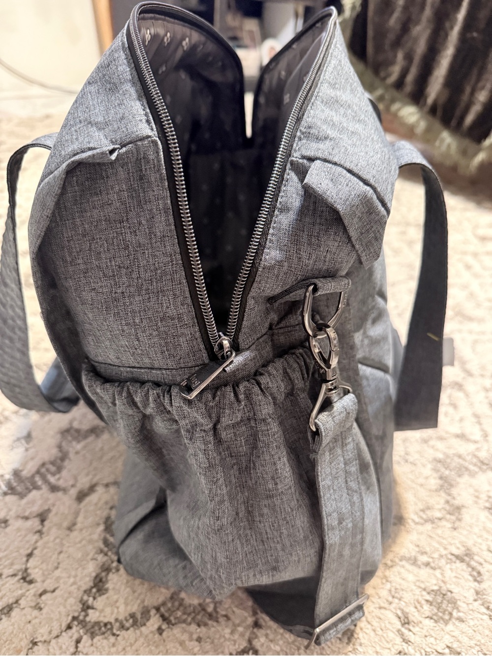 Lug Saunter Quilted Gray Kids Tote Baby Bag - Picture 8 of 8